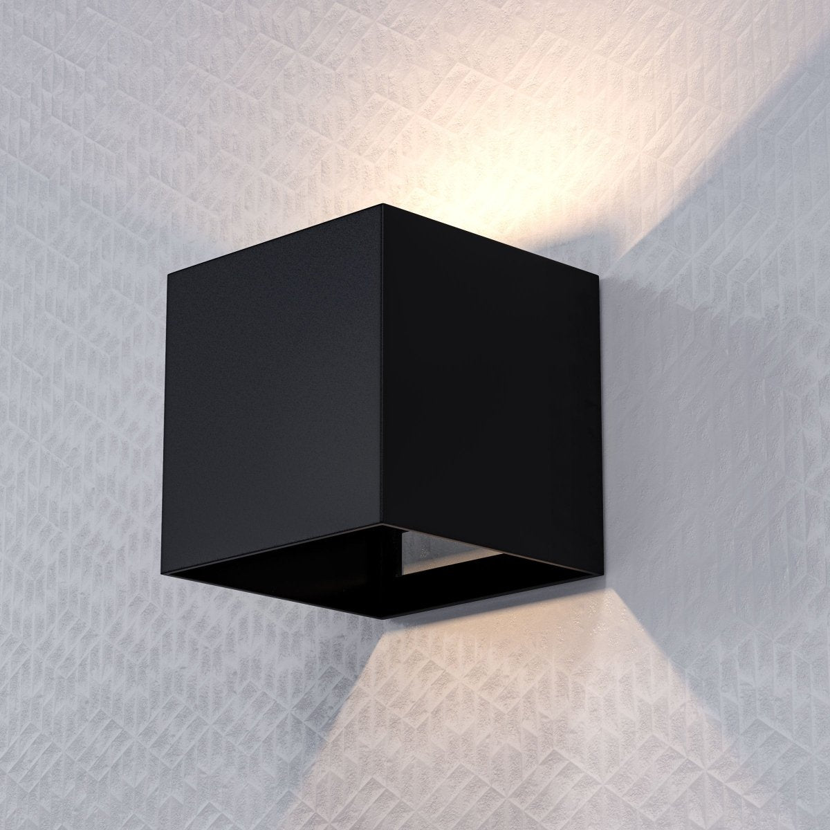 9W Square Shape LED Wall Sconce, 3000K Warm White, 500LM, Clear Glass, Wall Mount, 120V Triac Dimmable ETL Damp Location