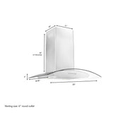 ZLINE Alpine Series Ducted Wall Mount Range Hood in Stainless Steel (ALP70WL)
