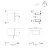 Alpha Floating / Wall Mounted Bathroom Vanity with Acrylic Sink