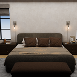 1-Light, Modern-Farmhouse Style LED Wall Sconce Indoor, 120v, Metal + Clear Glass, Brushed Nickel Finish