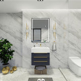 Blossom 24 In. Floating Single Sink Bathroom Vanity With Acrylic Sink Top & Aluminum Alloy Frame