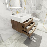 Blossom 24 In. Floating Single Sink Bathroom Vanity With Acrylic Sink Top & Aluminum Alloy Frame