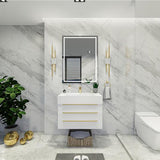 Blossom 30 In. Floating Single Sink Bathroom Vanity With Acrylic Sink Top & Aluminum Alloy Frame