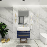 Blossom 30 In. Floating Single Sink Bathroom Vanity With Acrylic Sink Top & Aluminum Alloy Frame