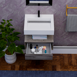 Alysa 24" Floating Bathroom Vanity Set with FLX16 Acrylic Sink