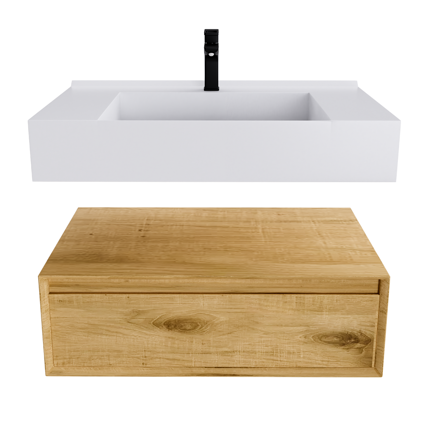 Alysa 30" Floating Bathroom Vanity Set with FLX16 Acrylic Sink