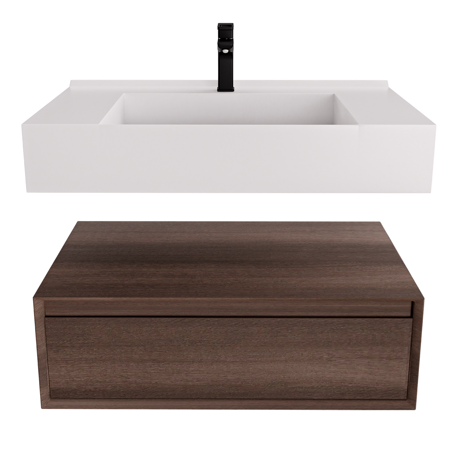 Alysa 30" Floating Bathroom Vanity Set with FLX16 Acrylic Sink