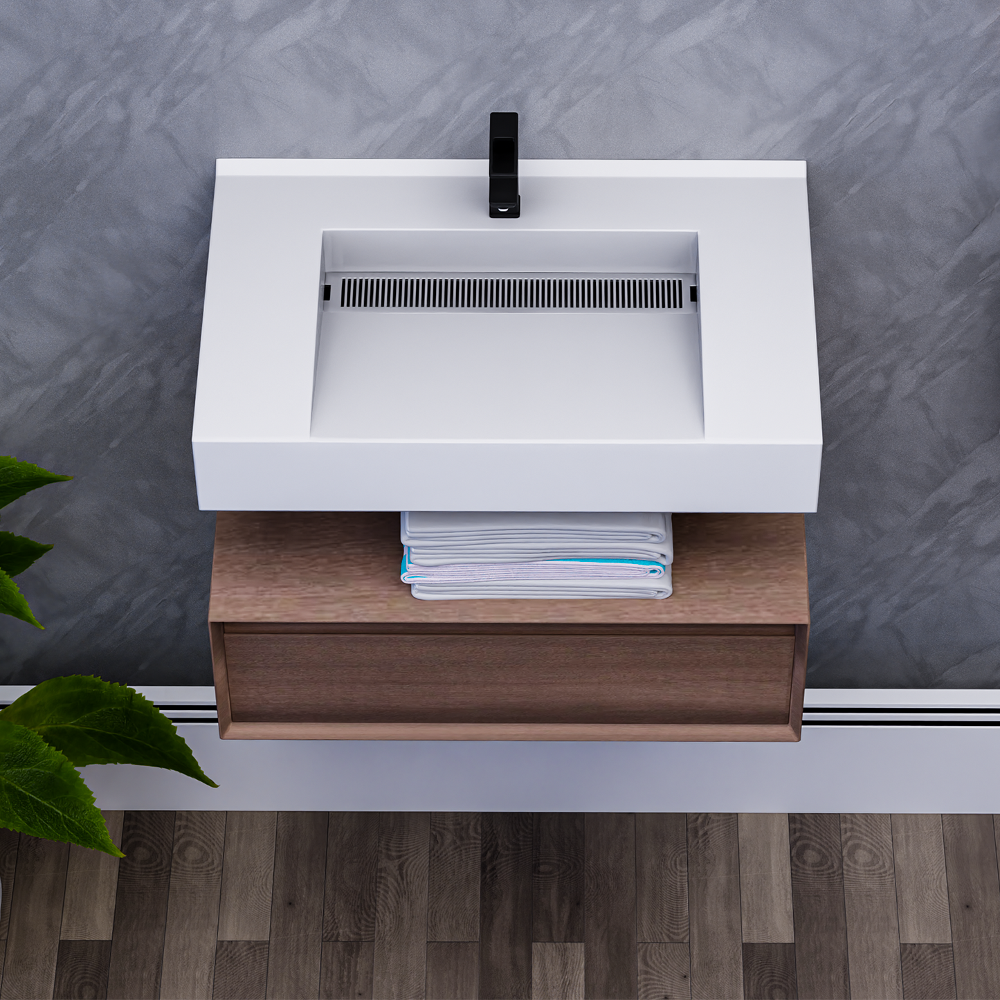 Alysa 30" Floating Bathroom Vanity Set with FLX16 Acrylic Sink