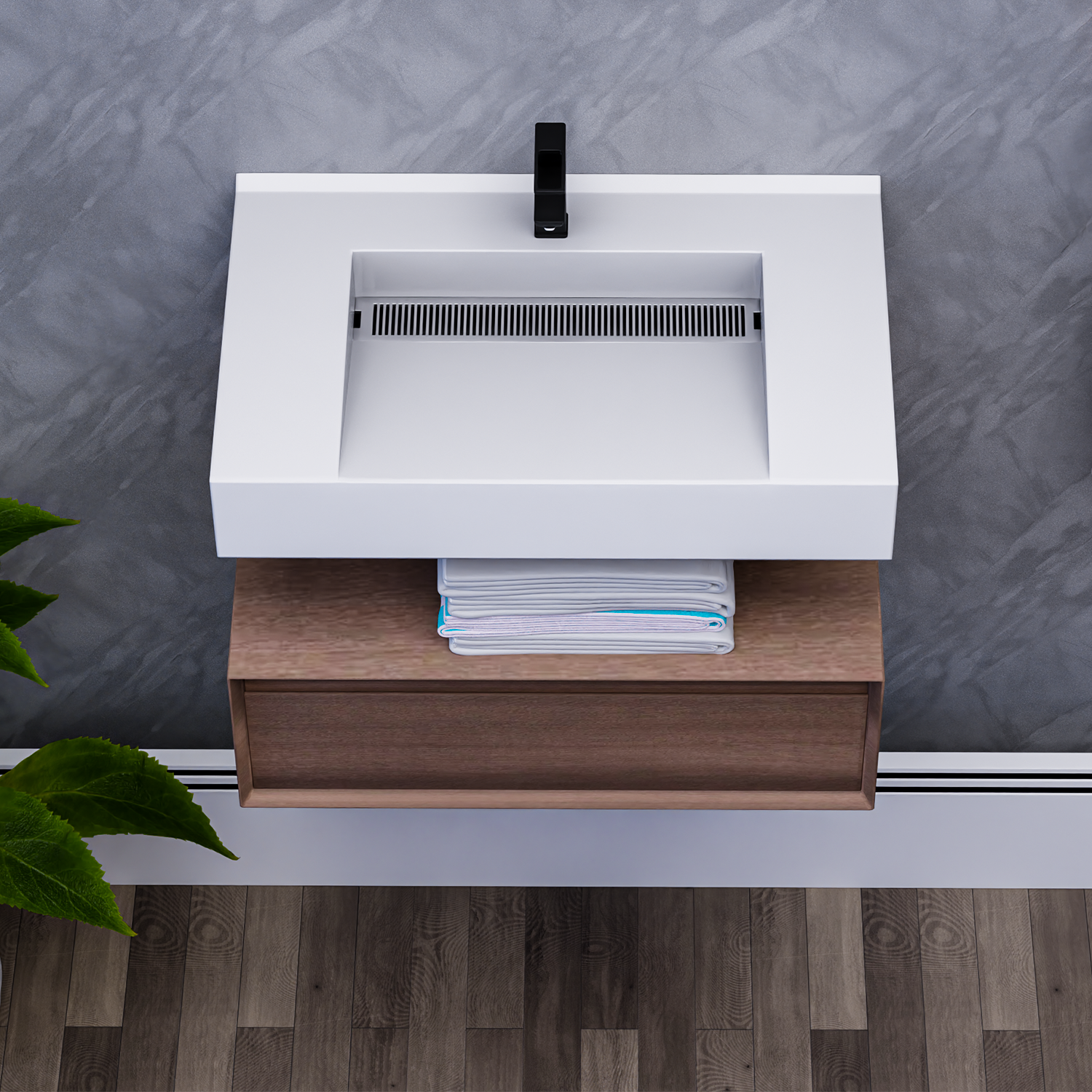 Alysa 30" Floating Bathroom Vanity Set with FLX16 Acrylic Sink