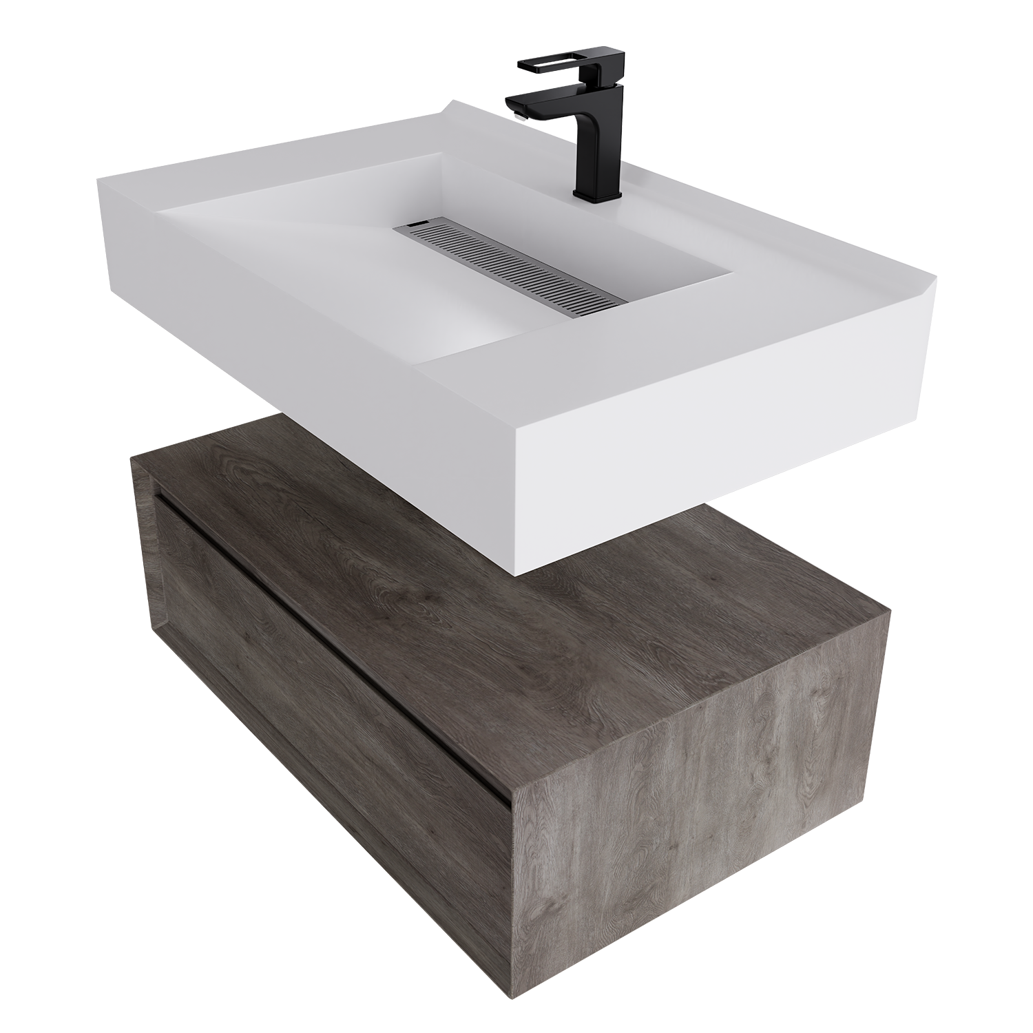 Alysa 30" Floating Bathroom Vanity Set with FLX16 Acrylic Sink