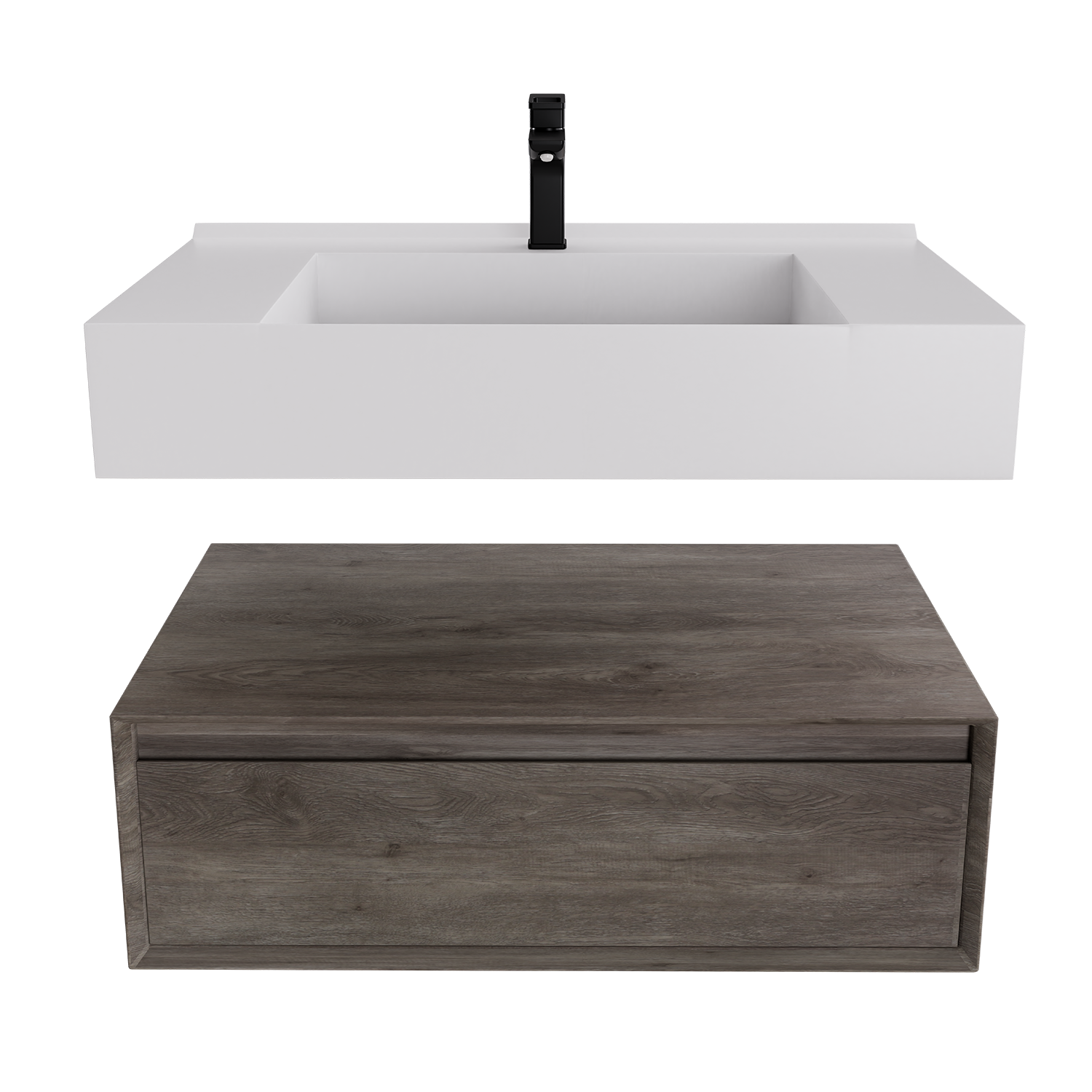 Alysa 30" Floating Bathroom Vanity Set with FLX16 Acrylic Sink