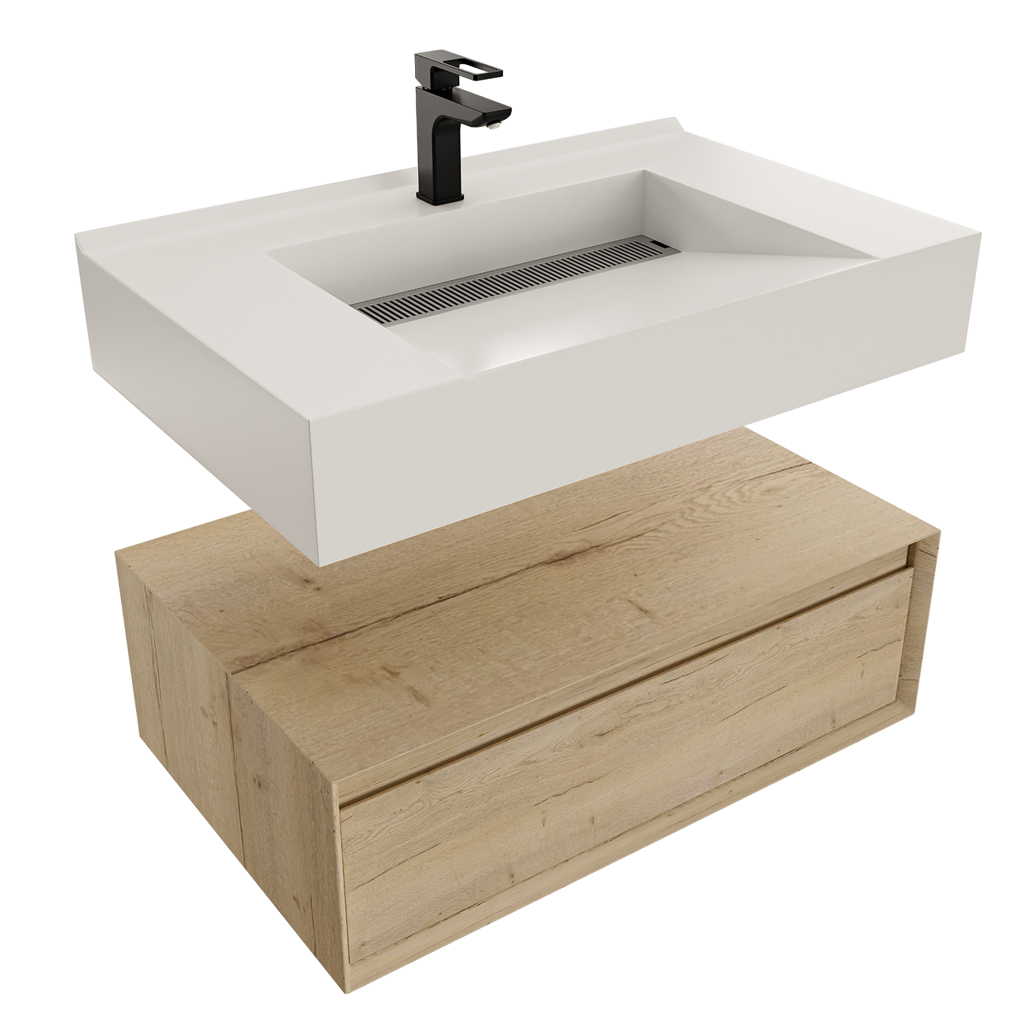 Alysa 30" Floating Bathroom Vanity Set with FLX16 Acrylic Sink