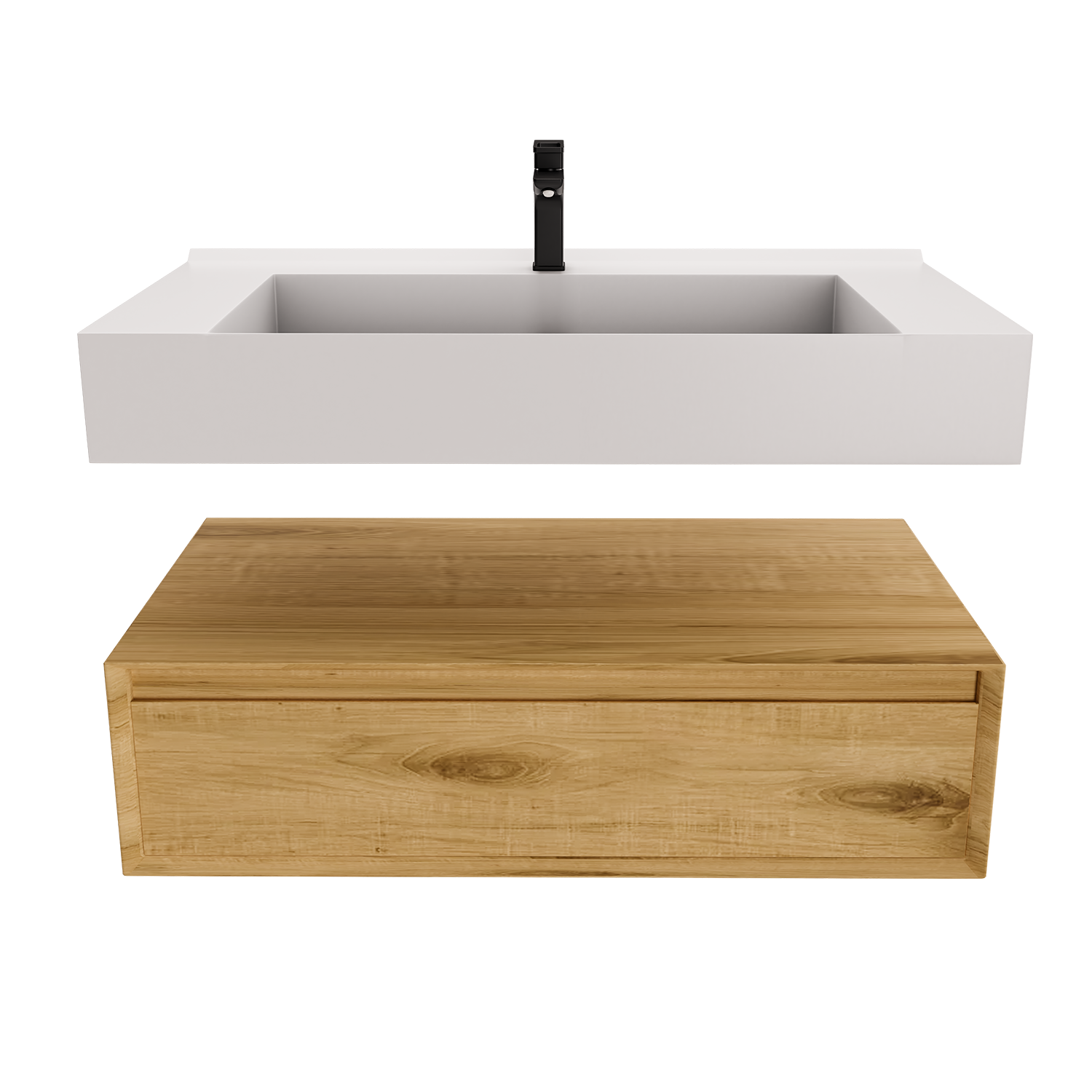Alysa 36" Floating Bathroom Vanity Set with FLX16 Acrylic Sink