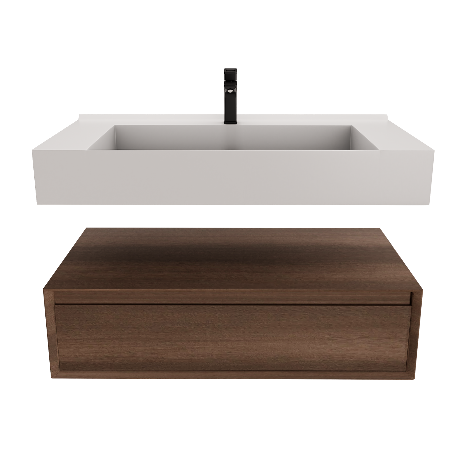 Alysa 36" Floating Bathroom Vanity Set with FLX16 Acrylic Sink