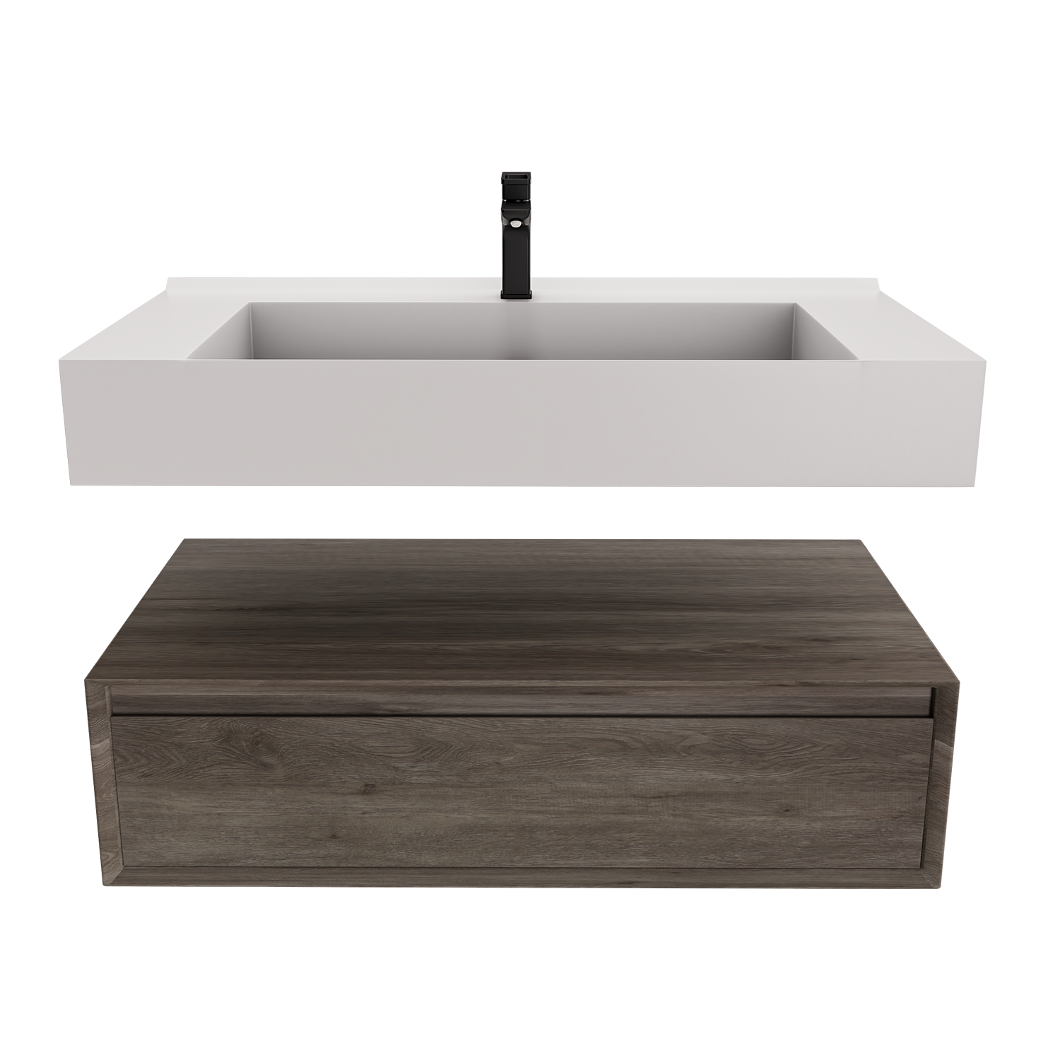 Alysa 36" Floating Bathroom Vanity Set with FLX16 Acrylic Sink