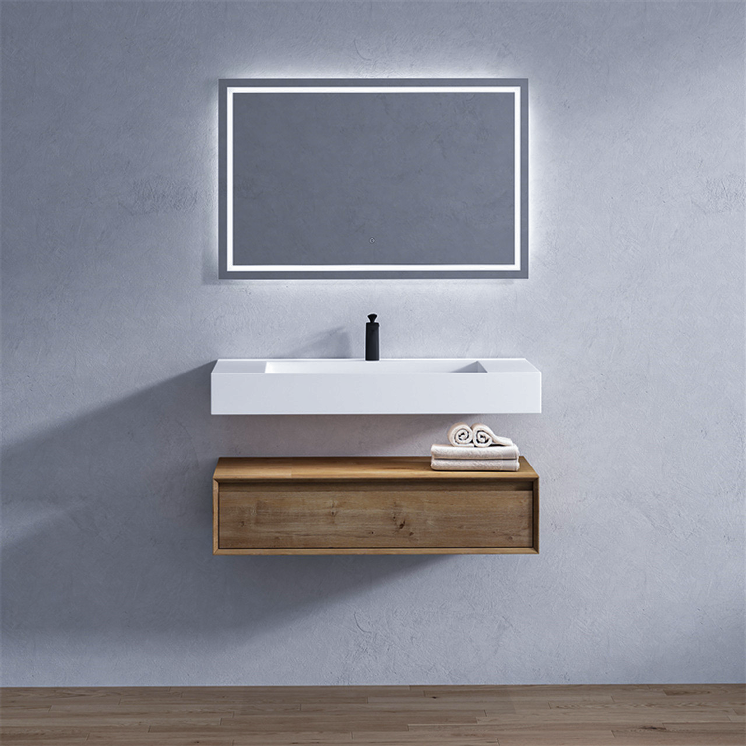 Alysa 42" Floating Bathroom Vanity Set with FLX16 Acrylic Sink