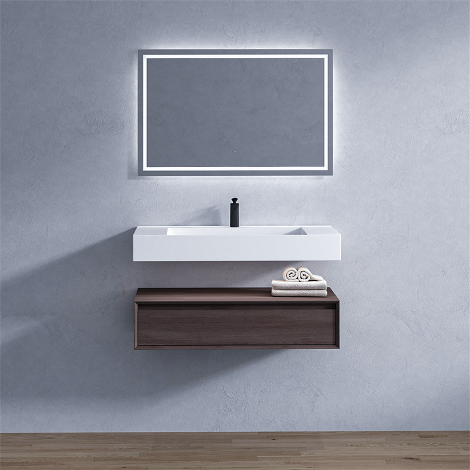 Alysa 42" Floating Bathroom Vanity Set with FLX16 Acrylic Sink