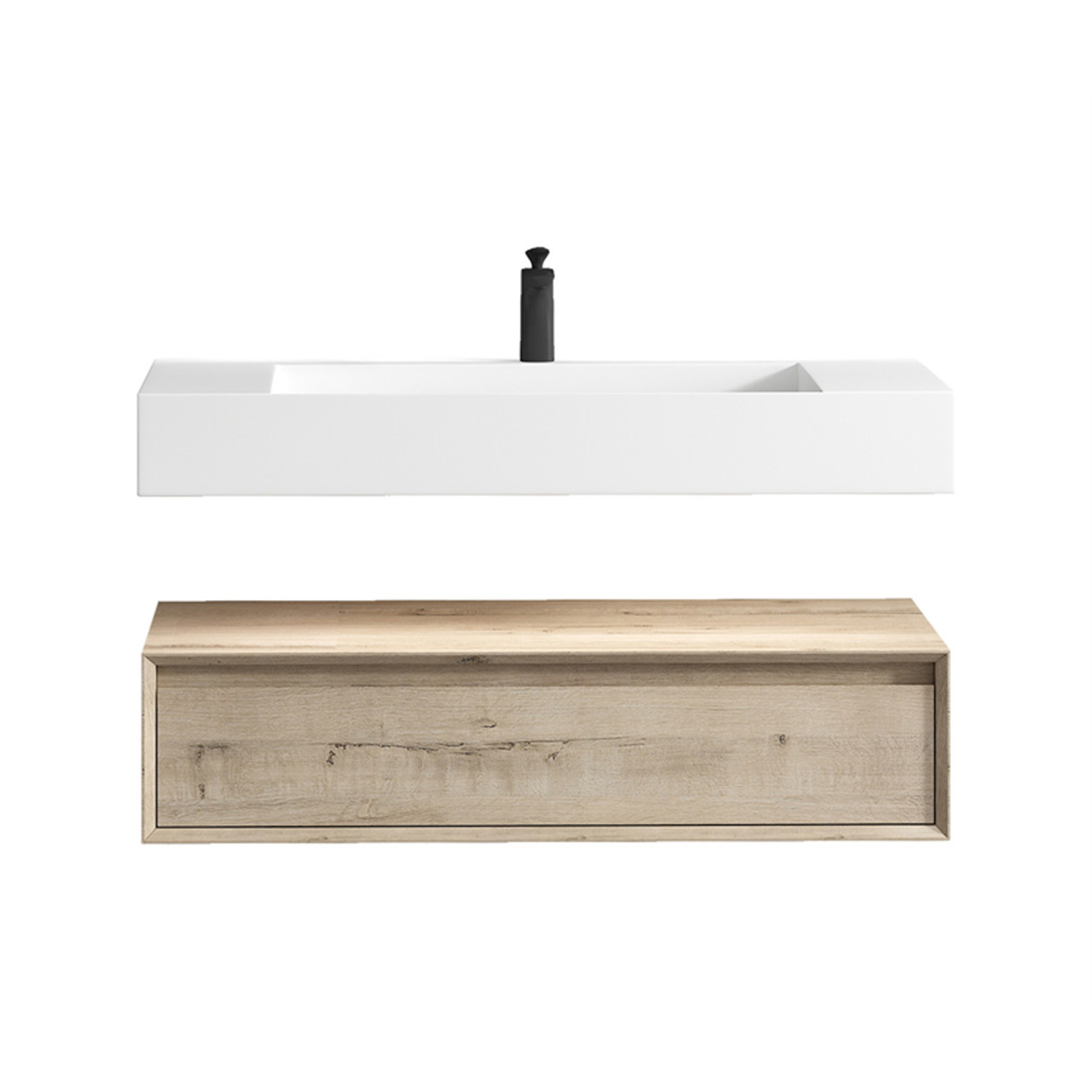 Alysa 42" Floating Bathroom Vanity Set with FLX16 Acrylic Sink