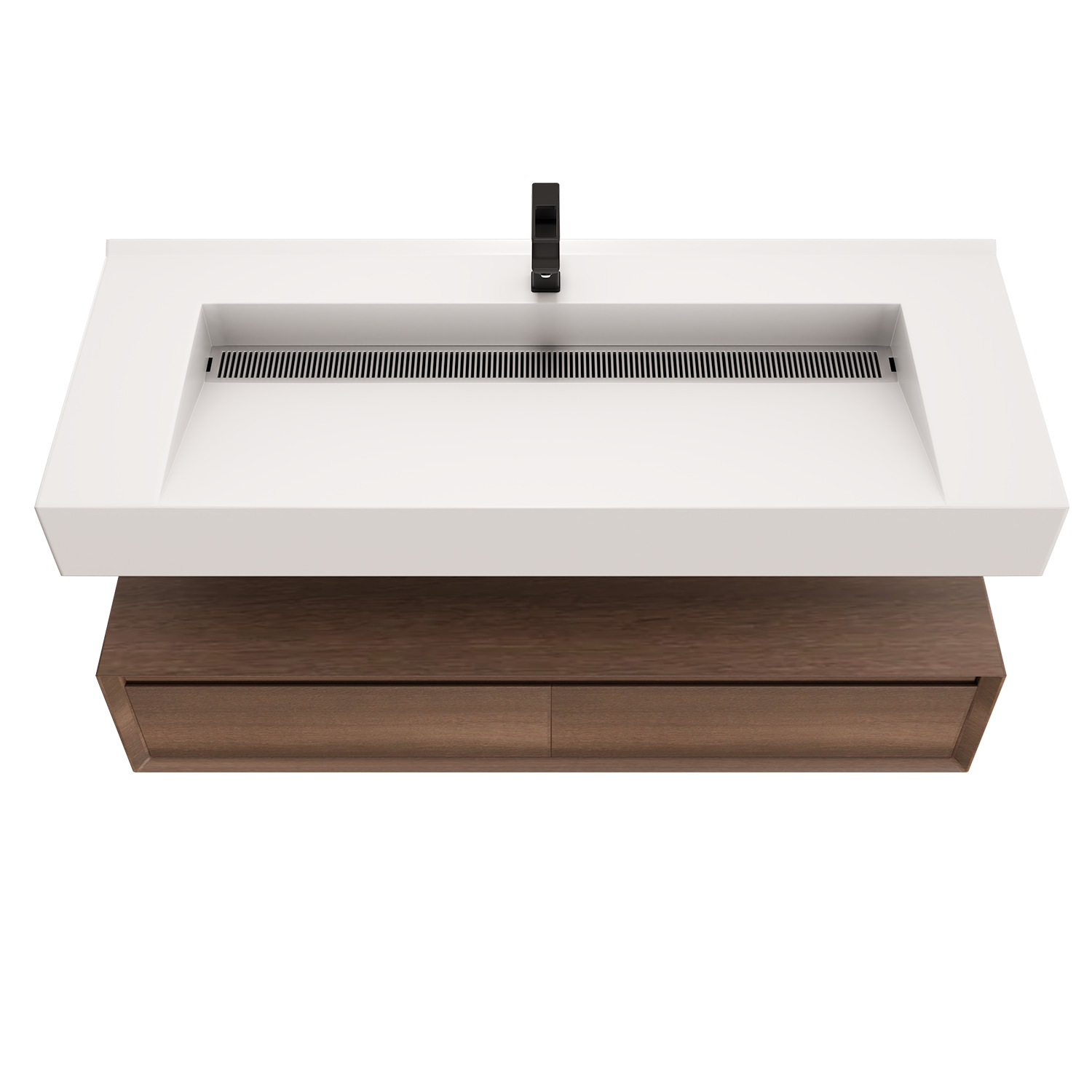Alysa 48" Floating Bathroom Vanity Set with FLX16 Acrylic Single Sink Top