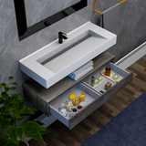 Alysa 48" Floating Bathroom Vanity Set with FLX16 Acrylic Single Sink Top