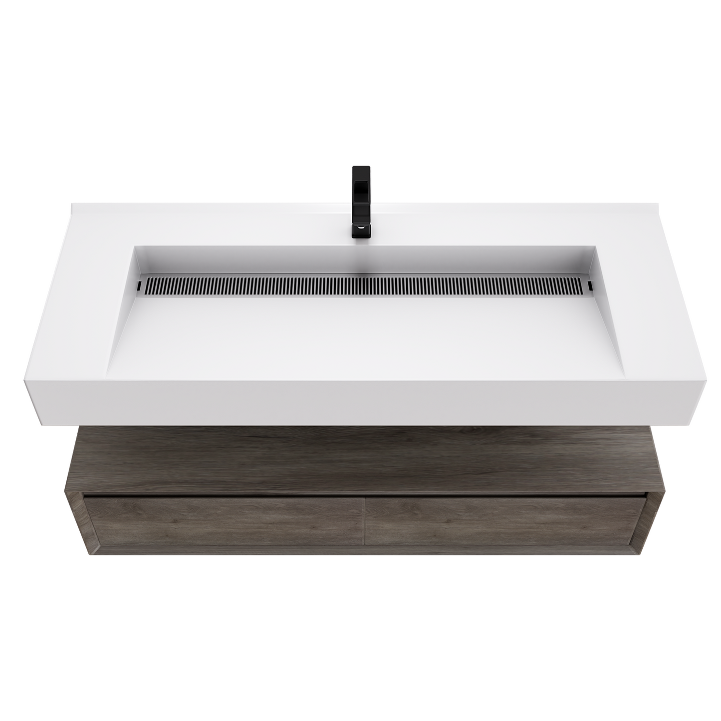 Alysa 48" Floating Bathroom Vanity Set with FLX16 Acrylic Single Sink Top
