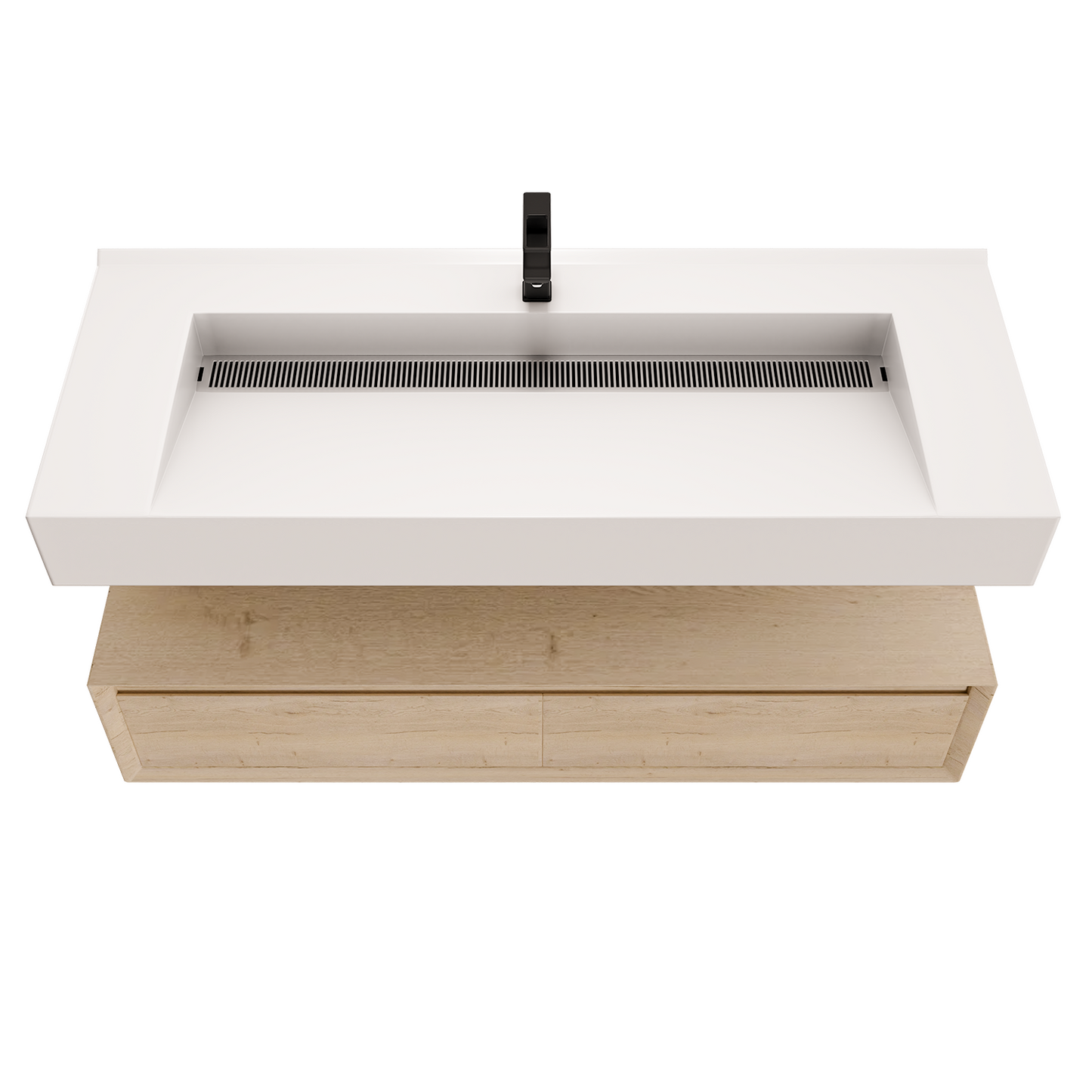 Alysa 48" Floating Bathroom Vanity Set with FLX16 Acrylic Single Sink Top