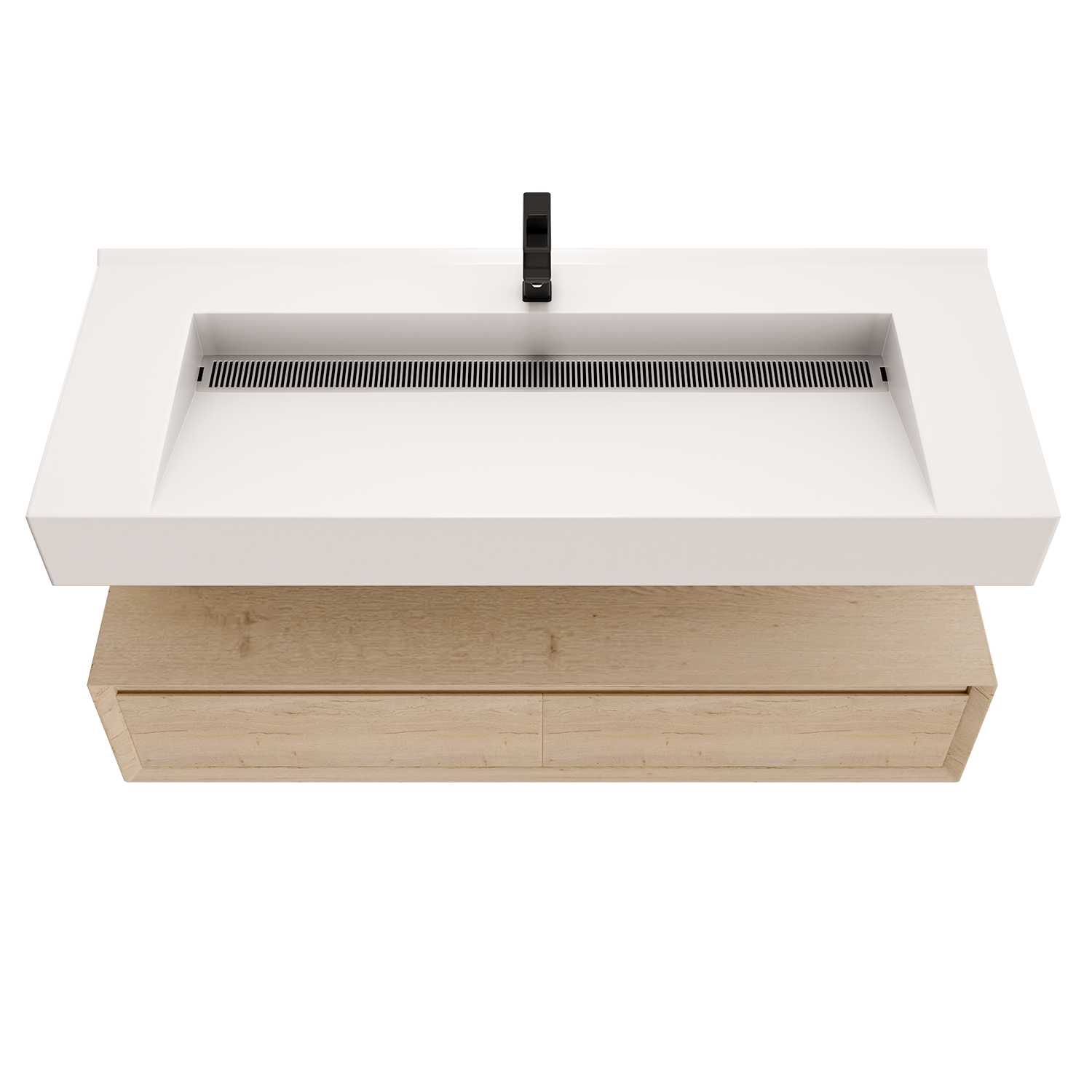 Alysa 48" Floating Bathroom Vanity Set with FLX16 Acrylic Single Sink Top