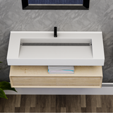 Alysa 48" Floating Bathroom Vanity Set with FLX16 Acrylic Single Sink Top