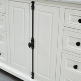 48" Icon Premium Freestanding Solid Wood White Bathroom Vanity with 1 In. Thick Premium Carrara Natural Marble Sink Top with 4 In. Backsplash