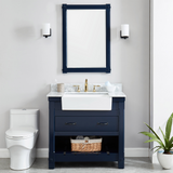 37" Bathroom Vanity in Navy Blue With Sink - Premium Farmington Family