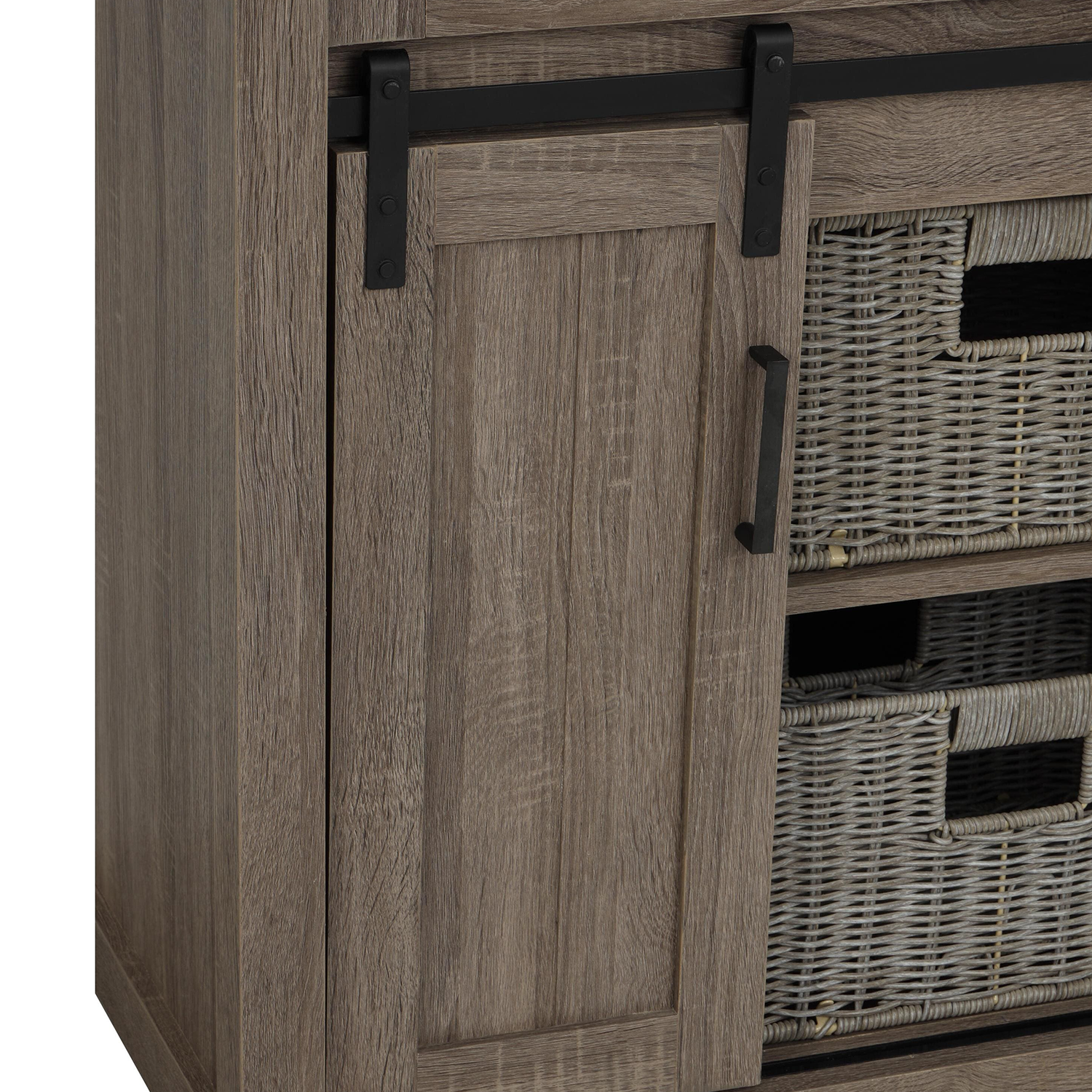 36" Farm Barn Freestanding Solid Wood Antique Brown Bathroom Vanity Cabinet Without Top