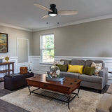 GREENWOOD 48 In 3 Blade Smart Ceiling Fan With Integrated LED Lights With Pull Chain