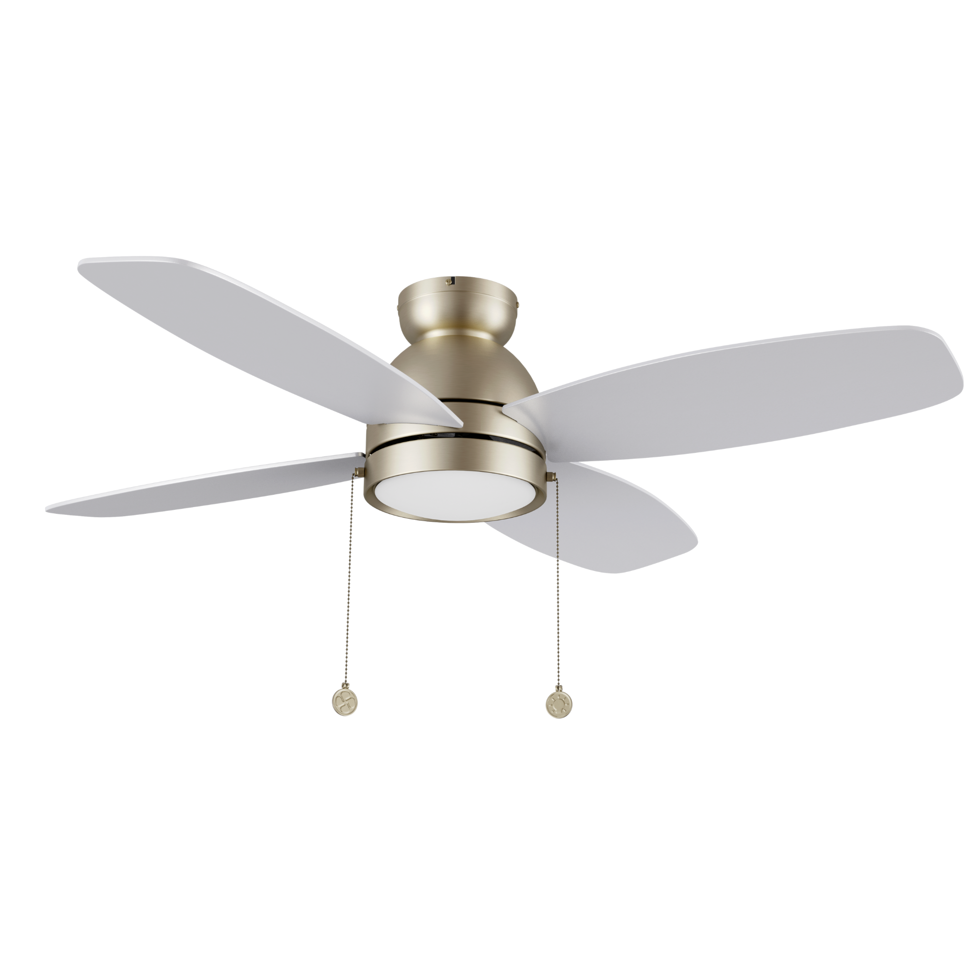 GREENWOOD 52 In 4 Blade Smart Ceiling Fan With Integrated LED Lights With Pull Chain