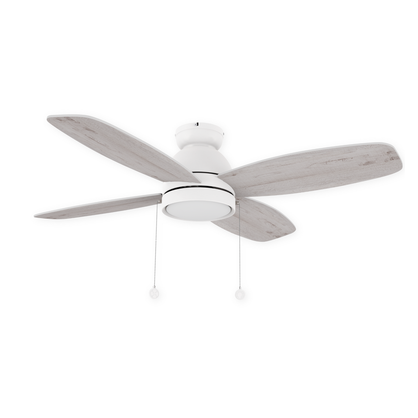 GREENWOOD 52 In 4 Blade Smart Ceiling Fan With Integrated LED Lights With Pull Chain