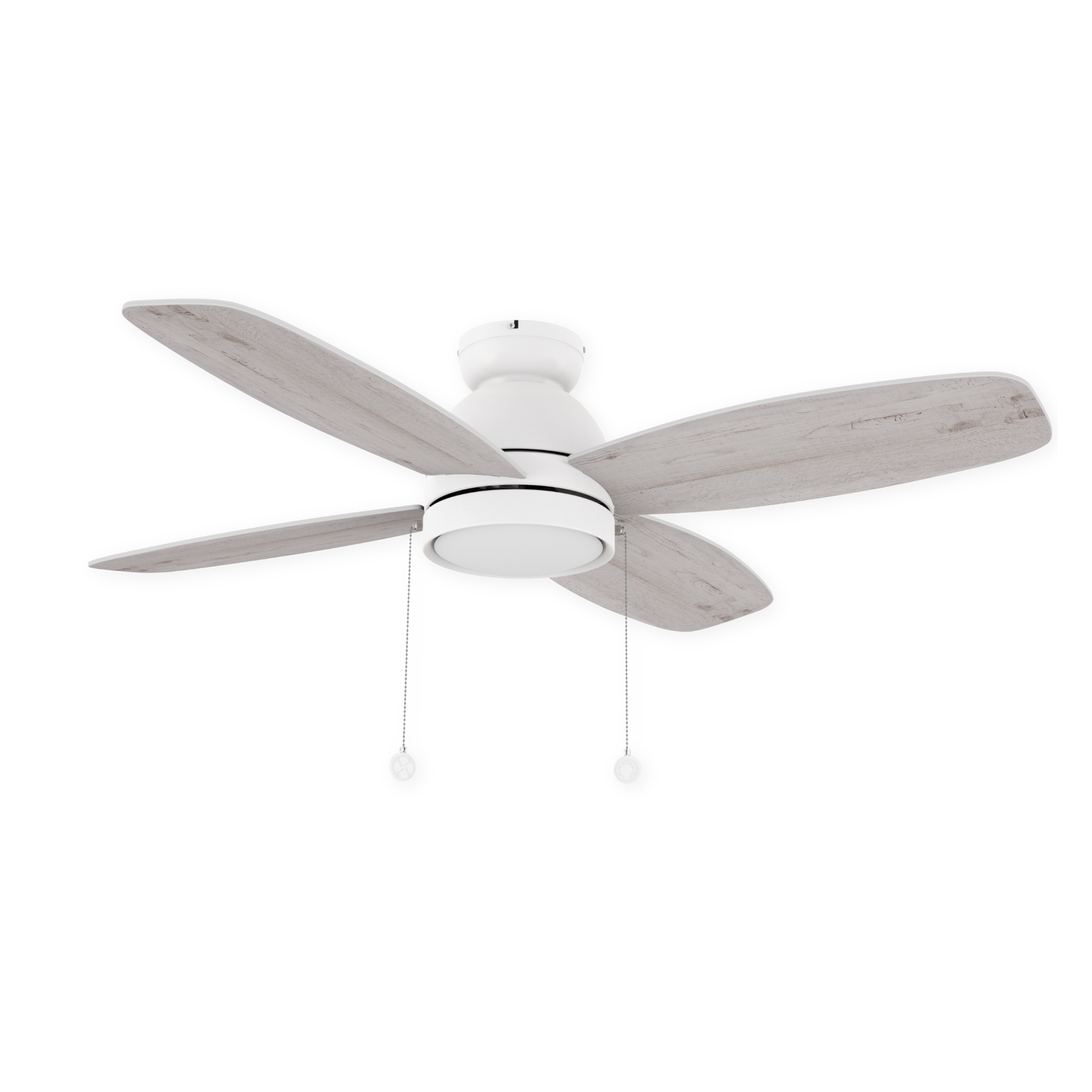 GREENWOOD 52 In 4 Blade Smart Ceiling Fan With Integrated LED Lights With Pull Chain