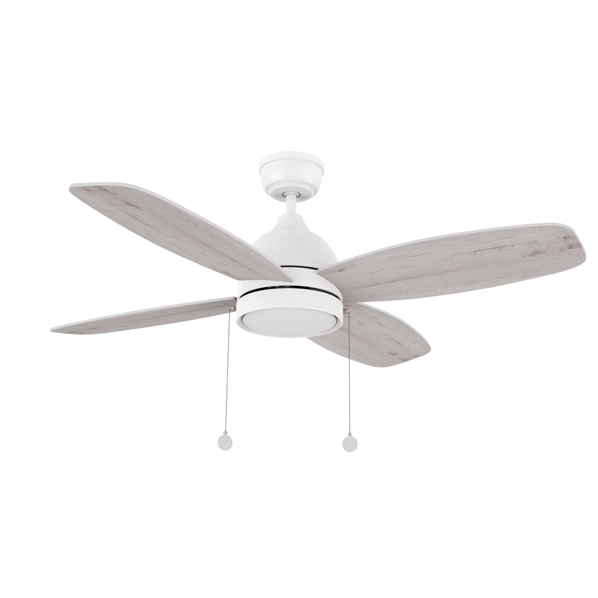 GREENWOOD 48 In 4 Blade Smart Ceiling Fan With Integrated LED Lights With Pull Chain