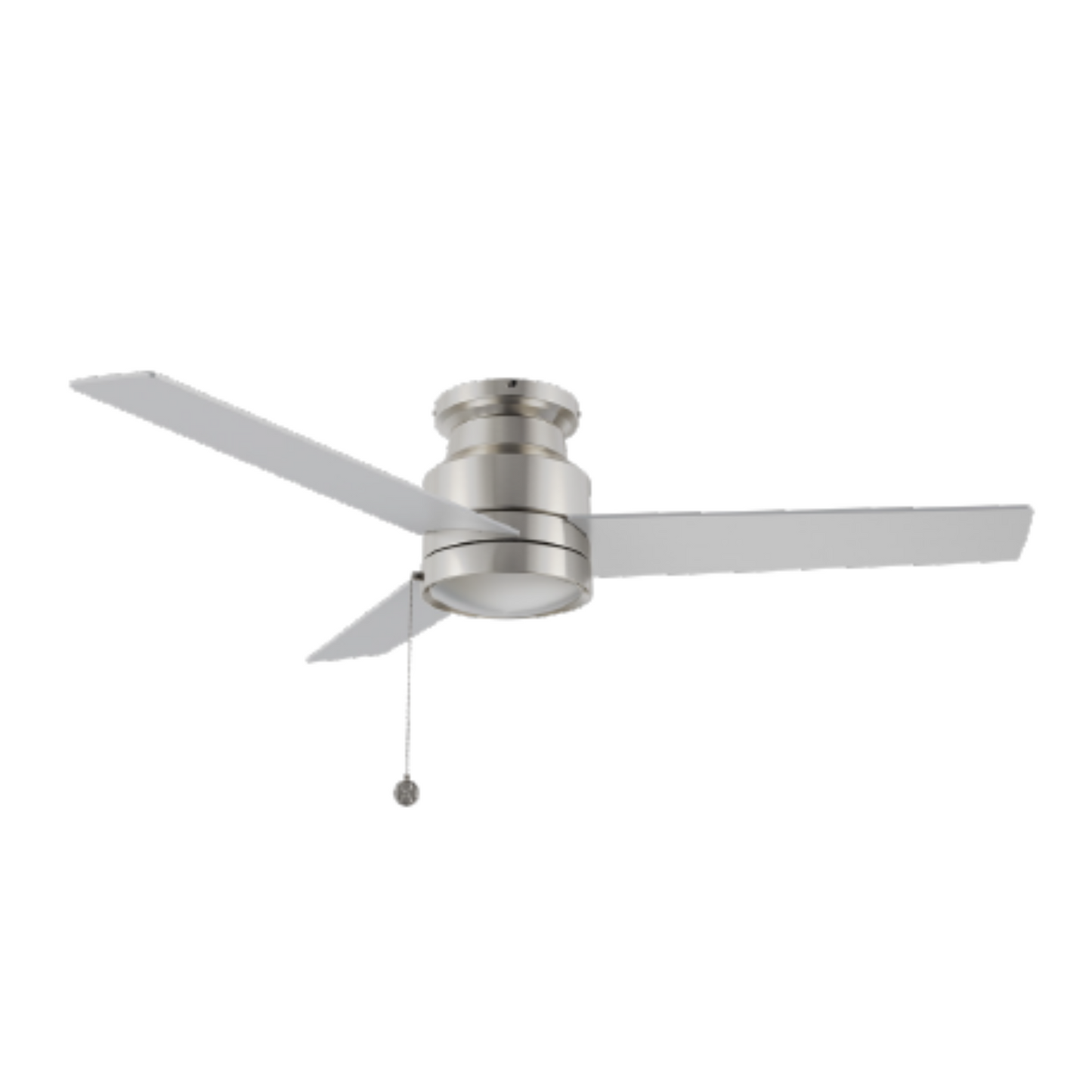 ASCOTT 52 inch 3-Blade Flush Mount No Light Ceiling Fan with Pull Chain
