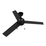 MALTA 52 In 3 Blade Smart Ceiling Fan With Integrated LED Lights With Pull Chain