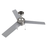 MALTA 52 In 3 Blade Smart Ceiling Fan With Integrated LED Lights With Pull Chain