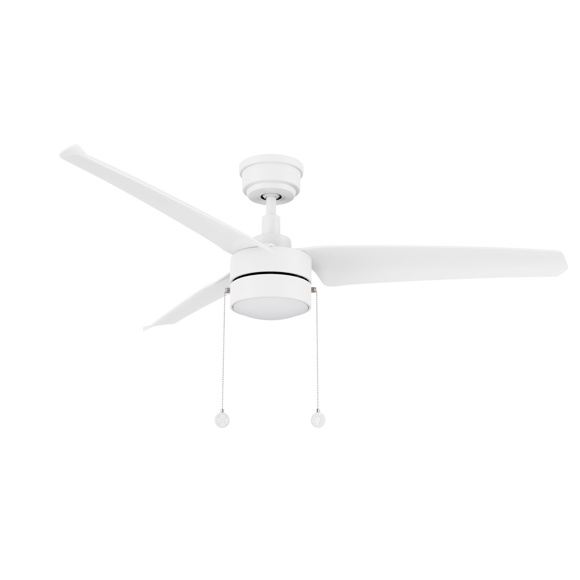 REXTON 52 In 3 Blade Smart Ceiling Fan With Integrated LED Lights With Pull Chain