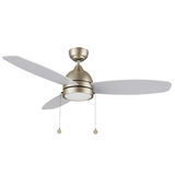 GREENWOOD 52 In 3 Blade Smart Ceiling Fan With Integrated LED Lights With Pull Chain