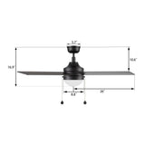 MALTA 52 In 4 Blade Smart Ceiling Fan With Integrated LED Lights With Pull Chain