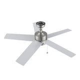 ASCOTT 52 In 5 Blade Smart Ceiling Fan With Integrated LED Lights With Pull Chain