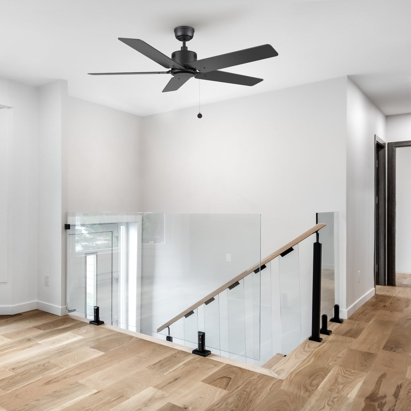 APEX 52 In 5 Blade Smart Ceiling Fan Without  LED  Lights With Pull Chain