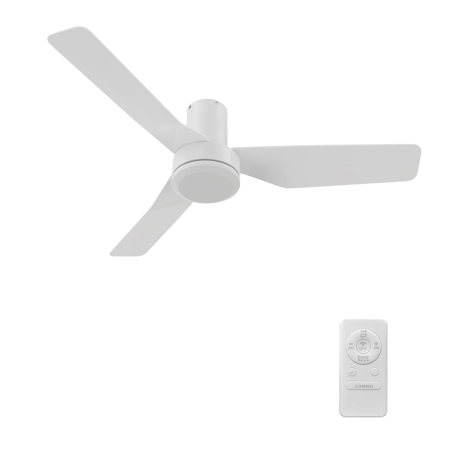 CAERUS 44 In 3 Blade Smart Ceiling Fan Without  LED  Lights With Remote Control