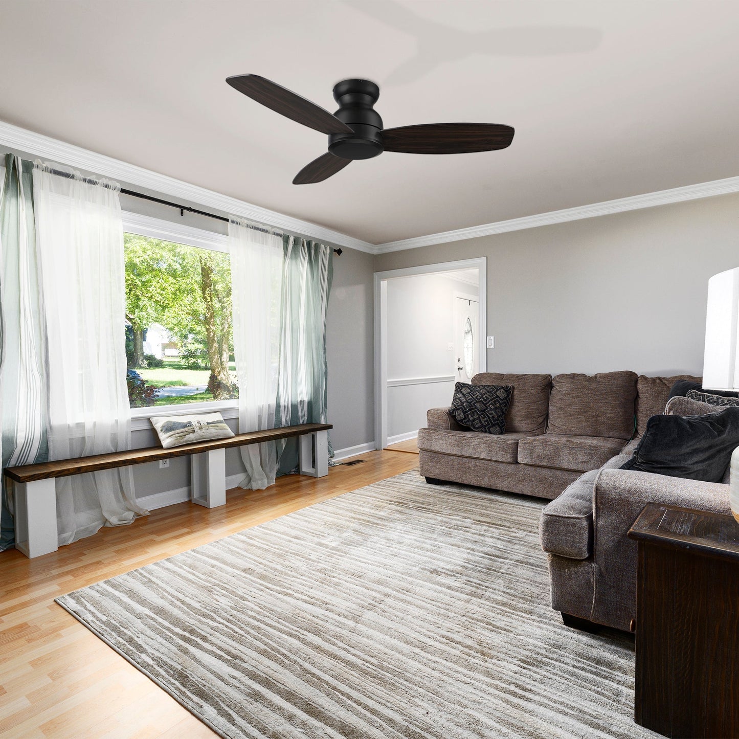 STANLEY 48 In 3 Blade Smart Ceiling Fan Without  LED  Lights With Remote