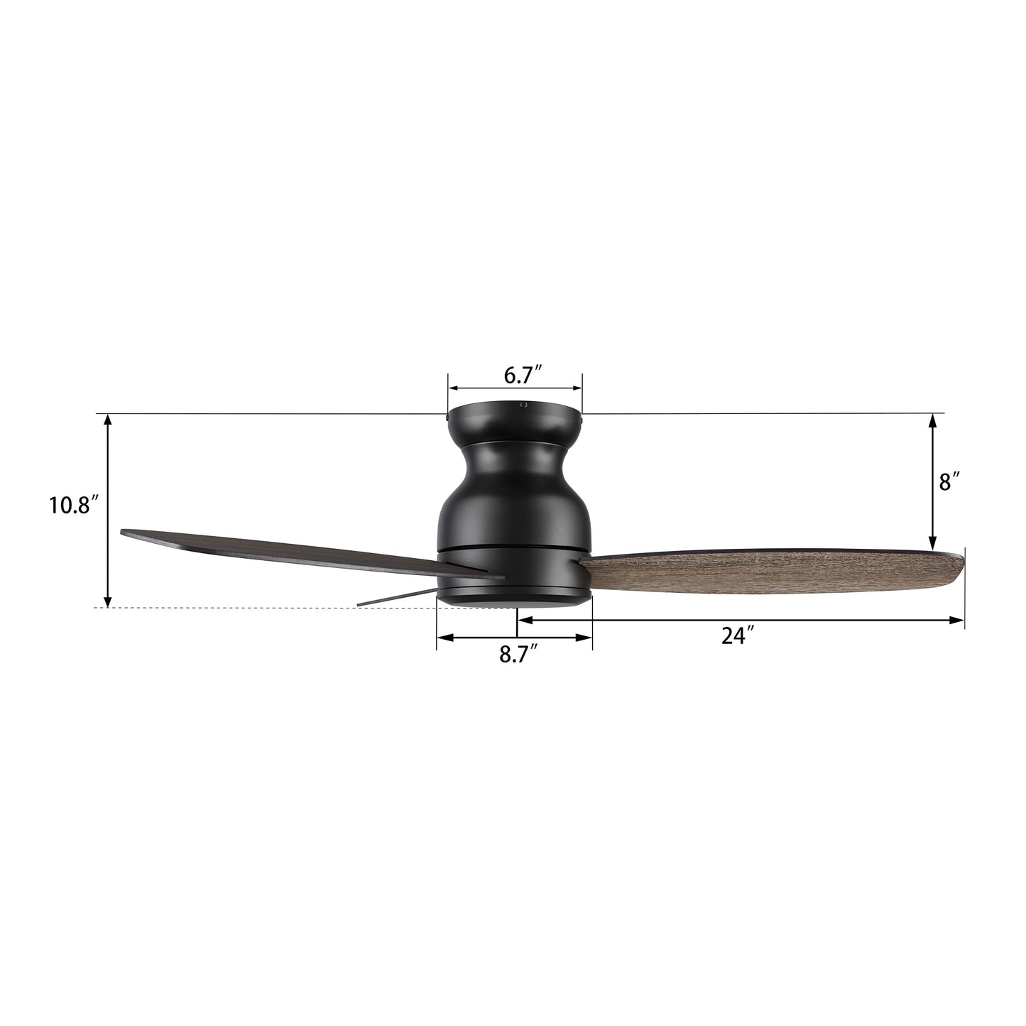 STANLEY 48 In 3 Blade Smart Ceiling Fan Without  LED  Lights With Remote