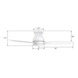 STANLEY 48 In 3 Blade Smart Ceiling Fan Without  LED  Lights With Remote