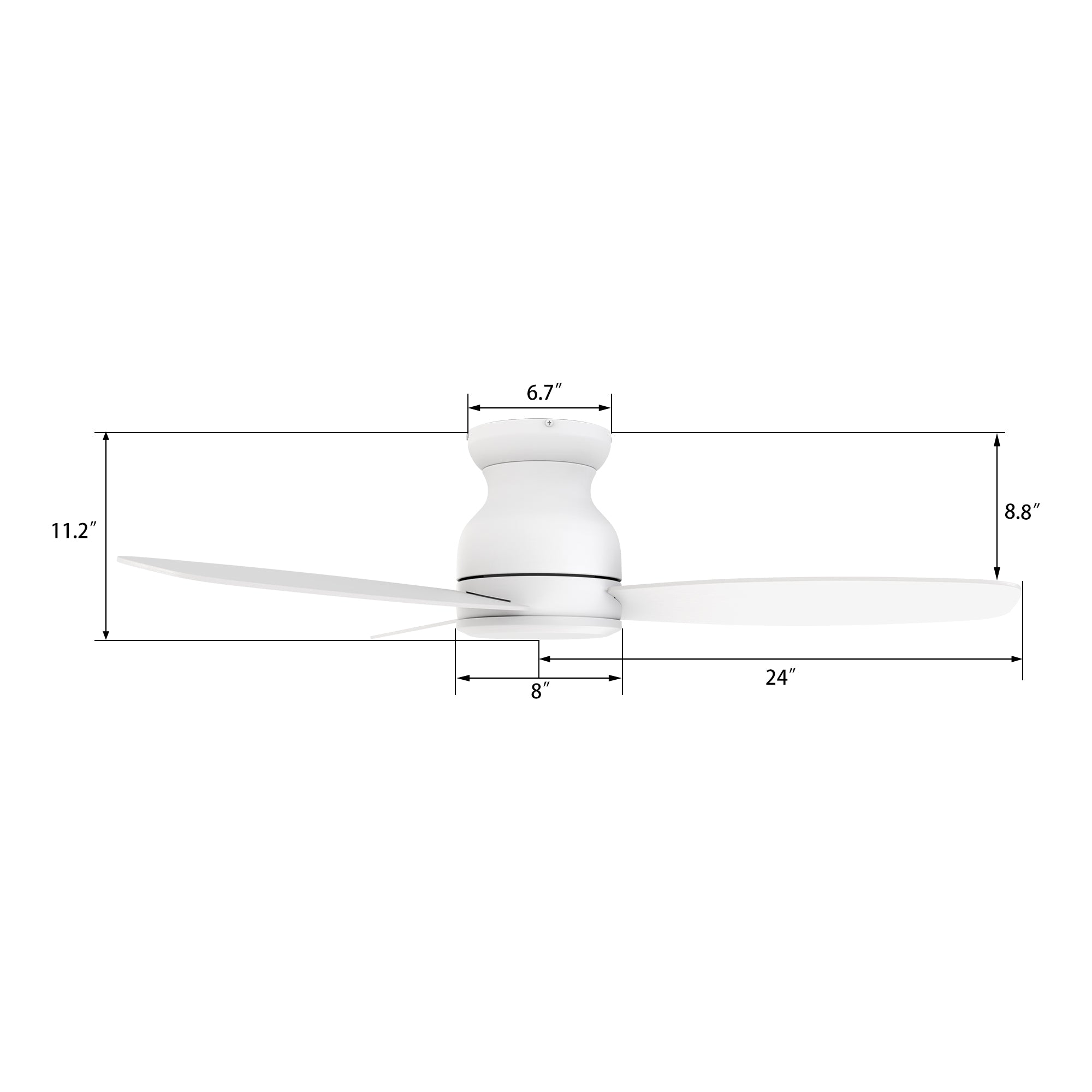 STANLEY 48 In 3 Blade Smart Ceiling Fan Without  LED  Lights With Remote