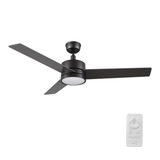 SANTANA 52 In 3 Blade Smart Ceiling Fan With Integrated LED Lights With Remote